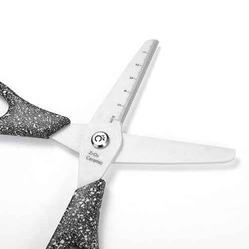 7.8'' Multi Purpose Ceramic Blade Scissors w/Ruler Marking, Blunt Tip Scissors Utility Shears for Kitchen, Craft, BBQ, Pet Care, Sewing, 5 PCS