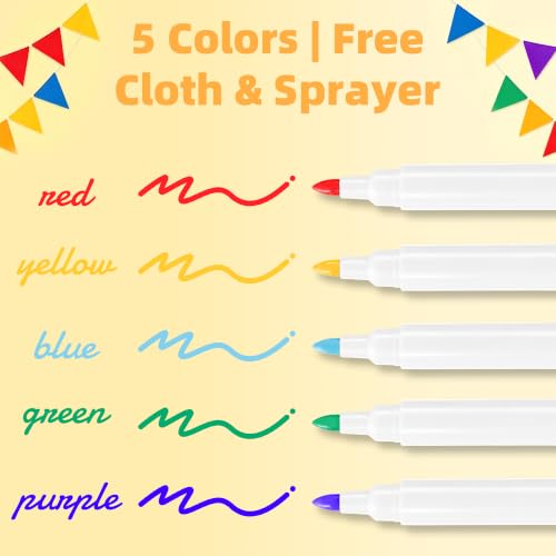 VUSIGN Double-Sided First & Last Day of School Chalkboard Sign with 5 Markers