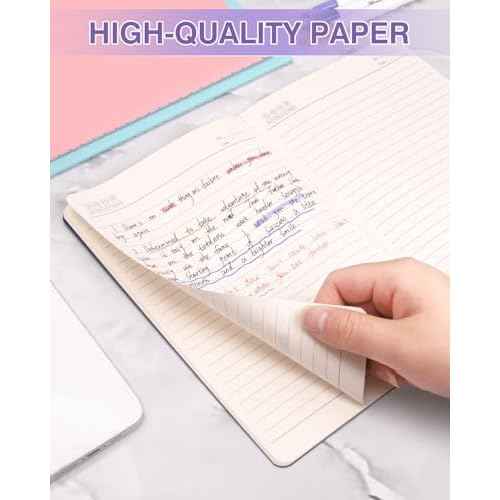 Dynta A5 Journals 45pcs 15 Colors Lined Notebooks Bulk College Ruled 5.5 x 8.3 Inches for Class or Conference, 30 Sheets/60 Pages