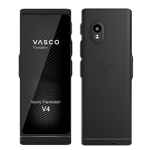 Vasco V4 Language Translator Device Black Onyx | 112 Languages, Free Worldwide Internet