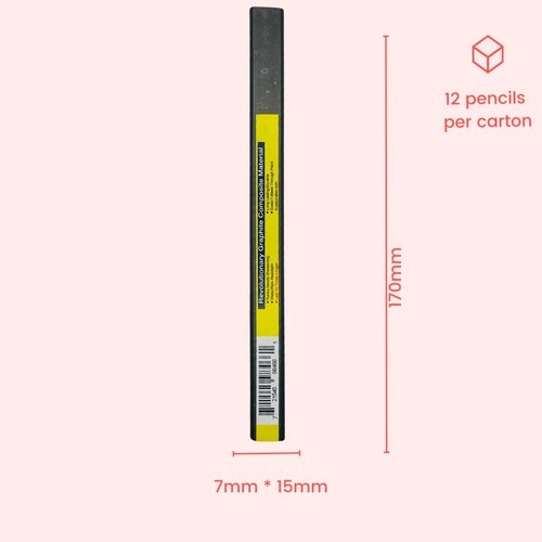 SOCRATES BUILDING SUPPLIES SBS 12 Pieces Builder Pencil Flexible Bendable Pencil for Carpenter, builders, Heavy Duty Composite Graphite, Engineered for the Job Site