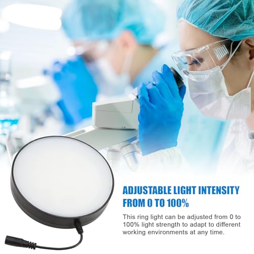 Adjustable Brightness LED Ring Light for Laboratory Microscopes