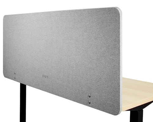 VIVO 60" x 24" Gray Clamp-On Desk Privacy Panel (PP-1-V060G) – Light Gray