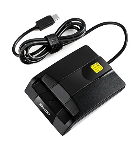 Saicoo Type C Smart Card Reader DOD Military CAC USB-C Access Card Reader for Windows & Mac