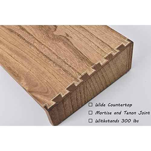 Kirigen Wood Under-Desk Foot Rest with Hight Adjustment -Portable Ergonomic Footrest Support Improves Posture and Circulation - Desk Foot Stool Elevate Foot Leg Wooden Dark Brown,TT-DBR