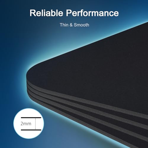 Senetem 4-Pack Gaming Mouse Pad - Non-Slip Black, 11L x 8.6W Inches