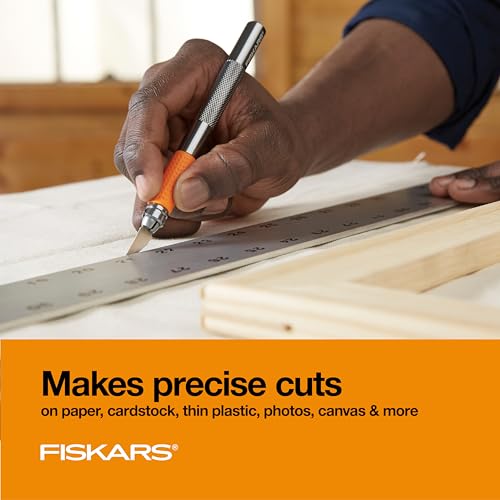 Fiskars 6-Inch Detail Craft Knife with SoftGrip Handle & Replaceable Blade