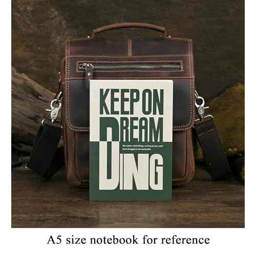 Mens Genuine Leather Satchel Sling Messenger Shoulder Cross body Bag Flap Over Tote Business Briefcase