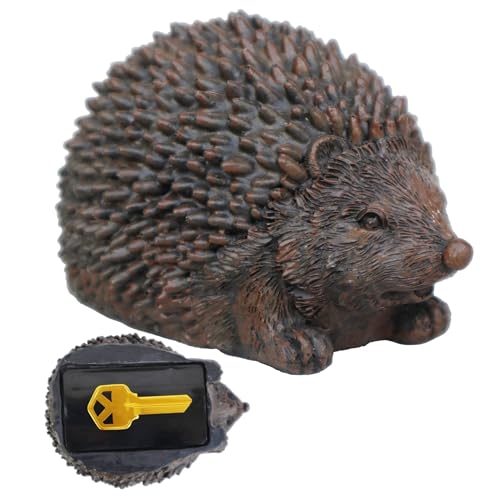 Memeyou Hedgehog Key Hider Rock: Outdoor Weatherproof Secret Key Safe
