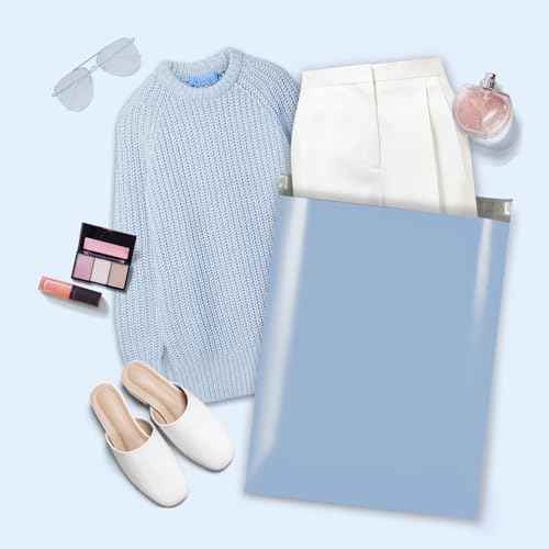 Metronic Poly Mailers 19x24 Inch 50 Pcs, Large Shipping Bags for Clothing, Strong Thick Mailing Bags with Self Adhesive Waterproof and Tear-Proof Large Package Bags for Small Business in Haze Blue