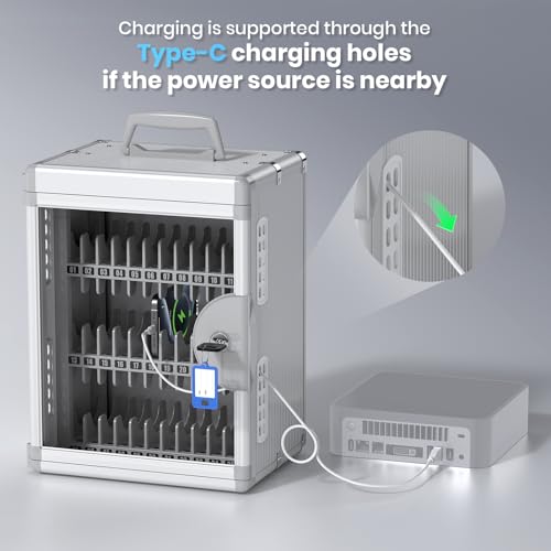 36 Slots Cell Phone Locker with Key for Classroom, Storage Box