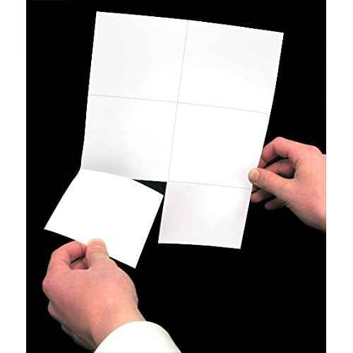 NextDayLabels - Laser Printer Blank Perforated Sheets 6 up per Page, for School Registration, Delivery, Inventory, Response, RSVP Cards, Trip Tickets, 1200 White Sheets
