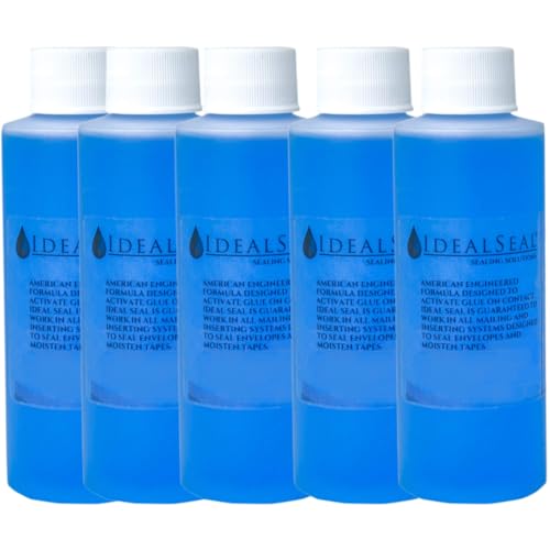 IDEALSEAL Concentrated Sealing Solution Bundle with Labels & Dabber for Envelope & Packaging Sealing