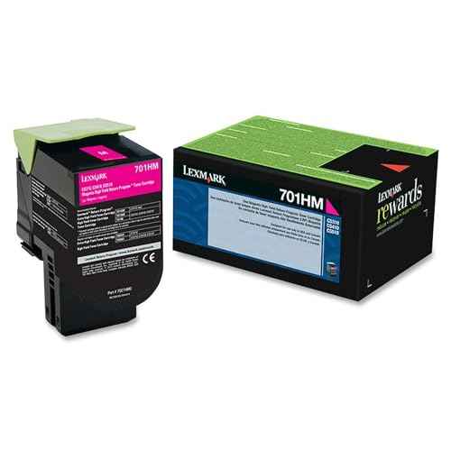 Lexmark, LEX70C1HM0, 70C1H Toner Cartridge, 1 Each, Magenta (701HM)