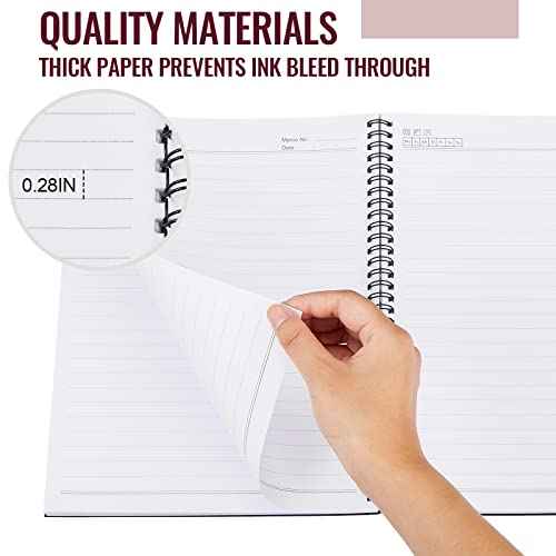 Henoyso 5 Pcs Jumbo Left Handed Notebook 100 Sheets/200pages Left Handed Workbook 11 x 9 Inches Spiral Notebook Lefty Notebooks for Easier Lefty Use Supplies(Elegant Color)