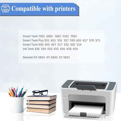 31 Ink Bottles Set 32XL Ink Bottles Set Compatible for 31 32xl ink bottle set Replacement for H P 31 32XL Ink for Smart Tank 7301 6001 7001 5101 5102 7002 7602 Plus 651 551 Ink Tank (2BK C M Y)