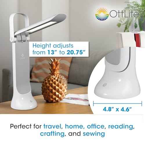 OttLite Dimmable LED Task Lamp - Portable, Adjustable, Desk Light, Great Gift