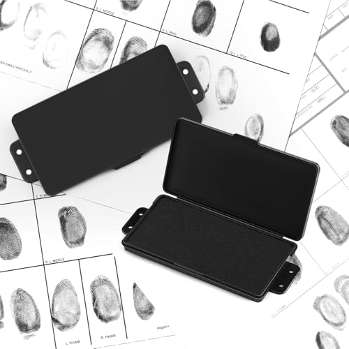Humyoun 1 Pcs Rectangle Black Fingerprint Ink Pad for Business & Office Use