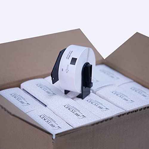 BETCKEY - Compatible Address Labels Replacement for Brother DK-1201 (1-1/7" x 3-1/2"), Use with Brother QL Label Printers [20 Rolls/8000 Labels]