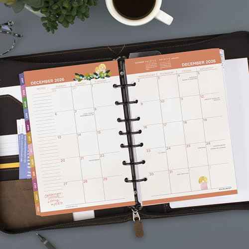 AT-A-GLANCE 2026 Planner Refill, Weekly & Monthly, 5.5" x 8.5", Size 4, Desk Size, 52122 Day-Timer, Kathy Davis (KD81-285Y-26)