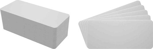 CD Shelf Divider Cards - 3" x 6 3/4" - White - 30 mil - Standard - CDNS03WH30 - (100 cards)
