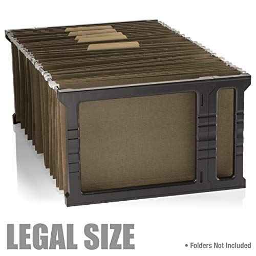 Officemate Plastic Hanging File Frames, Letter and Legal Size, Rails 24 to 27, 2 Sets (91963), Black
