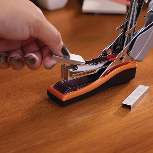 Swingline Stapler, 40 Sheet Capacity, Optima 40, Jam Free, Reduced Effort, Compact, Soft Grip, Metal, Orange, Silver and Black (87842)