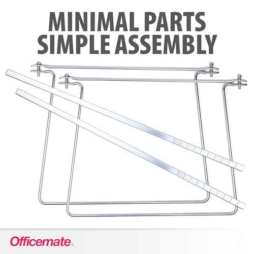 Officemate Hanging File Frame, Letter Size, Adjustable 14 to 18-Inches, 2 Count (Pack of 1),Silver, 91990