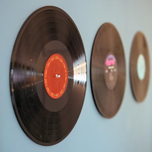 Modern JP Clear 4-Pack Adhesive Vinyl Wall Mount for Discs – Minimalist Record Display