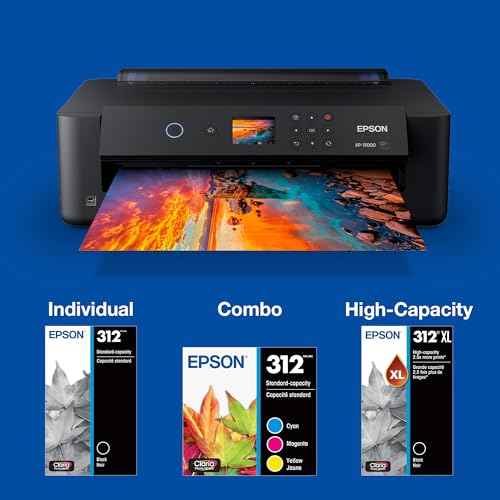 EPSON 312 Claria Photo HD Ink High Capacity Cyan Cartridge (T312XL220-S) Works with Expression Photo XP-8500, XP-8600, XP-8700, XP-15000