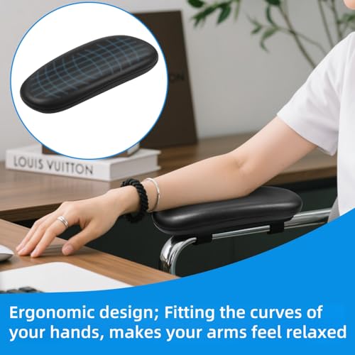 Office Chair Armrest Replacement 4in PU Arm Pads Caps - Fits Most Chairs, 1 Pair (4" Mounting Hole)