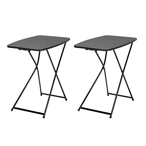 COSCO Multi-Purpose, Adjustable Height Personal Folding Activity Table, 2 Pack, Black