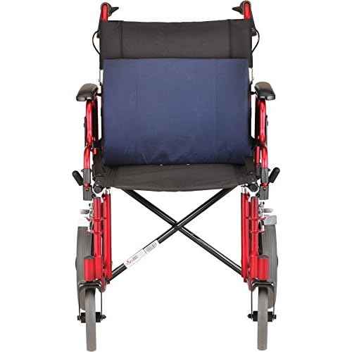 nova Medical Products Extra-Wide Lumbar Back Cushion, 17.5" Wide Back Cushion for Office Chair, Car Seat or Chair, Color Blue