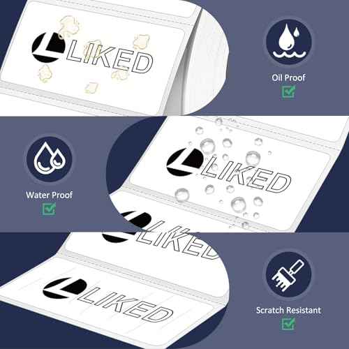 L LIKED 2" x 1" Direct Thermal Labels, Permanent Adhesive Barcode Adress Labels & Compatible with Rollo, Zebra and Other Desktop Printers (12 Rolls, 15600 Labels)