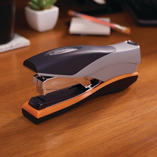 Swingline Optima 40 Sheet Capacity Stapler Pack of 1 - Jam-Free, Reduced Effort, Soft Grip, Metal, Orange & Gray