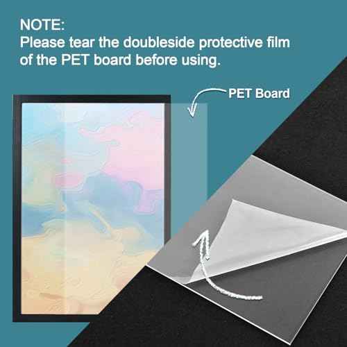 Black Frame Enclosed Whiteboard with Wooden Frame, Approx.16x11in Poster Frame and Functional Whiteboard for Office, Home(Poster Not Included)
