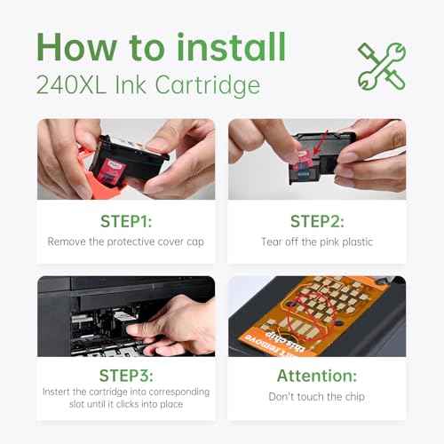 LEMERO 240XL Black Remanufactured Ink Cartridge Replacement for Canon 240XL PG-240XL 240 XL PG-240 for PIXMA MG3620 MG3600 TS5120 MG3520 TS5100 MX472 Printer (Black, 2-Pack)