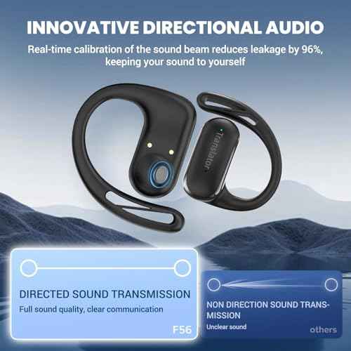 Translation Earbuds Real-Time for iPhone & Andorid AI Headphones Language Translation 144-Language Real-Time Two-Way OWS Translator Earbuds for Travel Business Study (AF56 Black Online)
