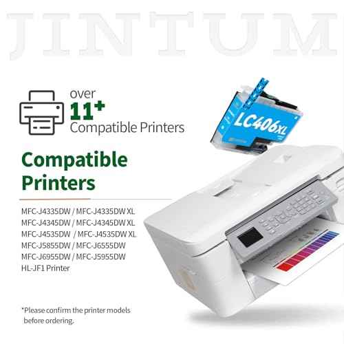 LC406XL Ink Cartridges Compatible Replacement for Brother LC406XL Ink Cartridges LC406 LC 406 XL Compatible with Brother MFC-J4335DW MFC-J5855DW MFC-J6955DW MFC-J4535DW MFC-J6555DW Printer(4-Pack)