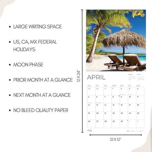 2026 Golden Retriever Wall Calendar 12 Month | 12" x 24" Open | Giftable | Dog Calendar 2026 | Thick & Sturdy Paper for Calendar Organizing & Planning | Pacific Waters Press (Golden Retriever)