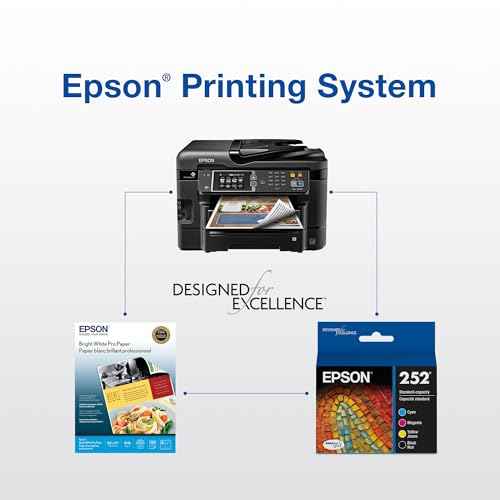 EPSON 252 DURABrite Ultra Ink High Capacity Yellow Cartridge (T252XL420-S) Works with WorkForce WF-3620, WF-3640, WF-7110, WF-7610, WF-7620, WF-7710, WF-7720, WF-7210