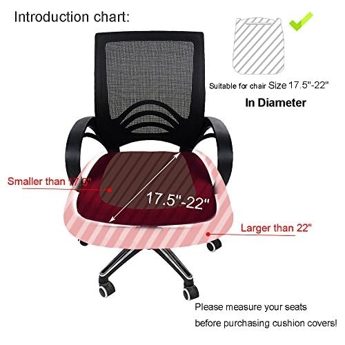 Smiry Ivory Chair Seat Cover for Office Chair - Anti-Dust Stretch Jacquard