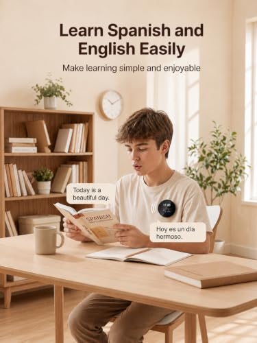 JKNKCO Z06 AI Language Translator Device - Black, 165 Languages, Real-Time & Offline