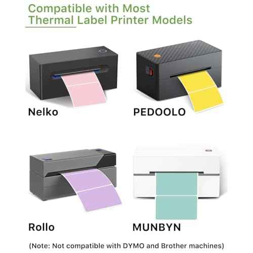Rectangle Thermal Label Stickers, 3"¡¿2" (76.2mm x 50.8mm) Thermal Stickers Self-Adhesive Direct Thermal Stickers Labels Compatible with Thermal Label Printers, 500 Labels/Roll, White