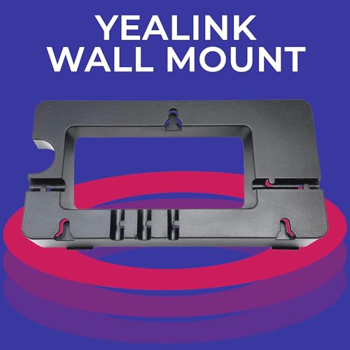 Yealink Wall Mount Bracket for VoiP Phone T46U, T46S, T46G - Fits to Exact Specifications Ensures a Secure and Stable Install for Access to All Telephone Cables, Global Teck Bundle Microfiber Cloth