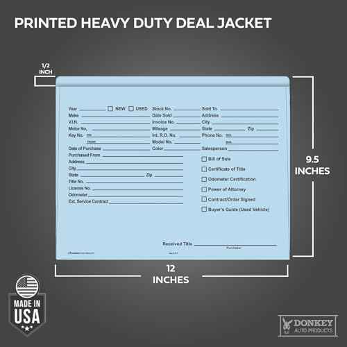Donkey Forms Heavy Duty Deal Jackets - Blue (100 Shrink Wrapped)