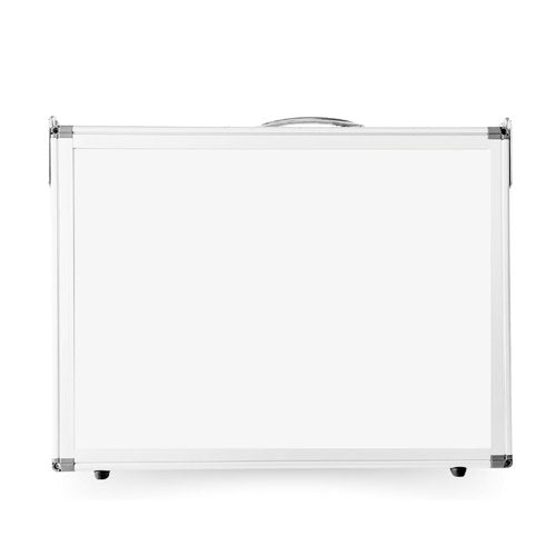 Large Dry Erase Magnetic Whiteboard, Four-Sided 15.5” x 11.5” x 1.25” Dry Erase Portable White Board with Handle for Memos Note-Taking School Work