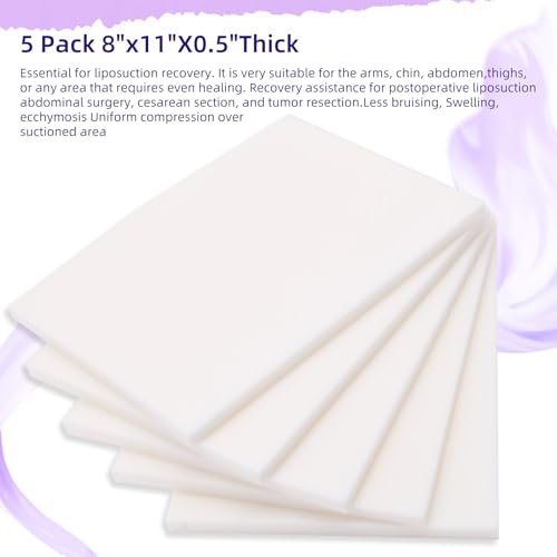 Hayunfiys 5 Pack Post Surgery Liposuction Foam Pads for Abdominal Compression Recovery