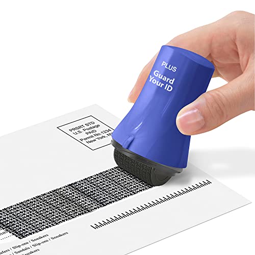 Wide Advanced ID Roller Stamp by Guard Your ID, Privacy Protection and Identity Theft Prevention, As Seen on TV (3-Pack, Blue, Pink, Purple)
