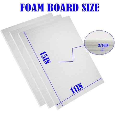 30Pack Foam Core Board, 11"x15" White Foam Board, 3/16" / 5MM Thick Mat Foam Board Center, Backing Boards for Mounting Photographs and Artwork, 3-D Modeling, Signage, Poster Making